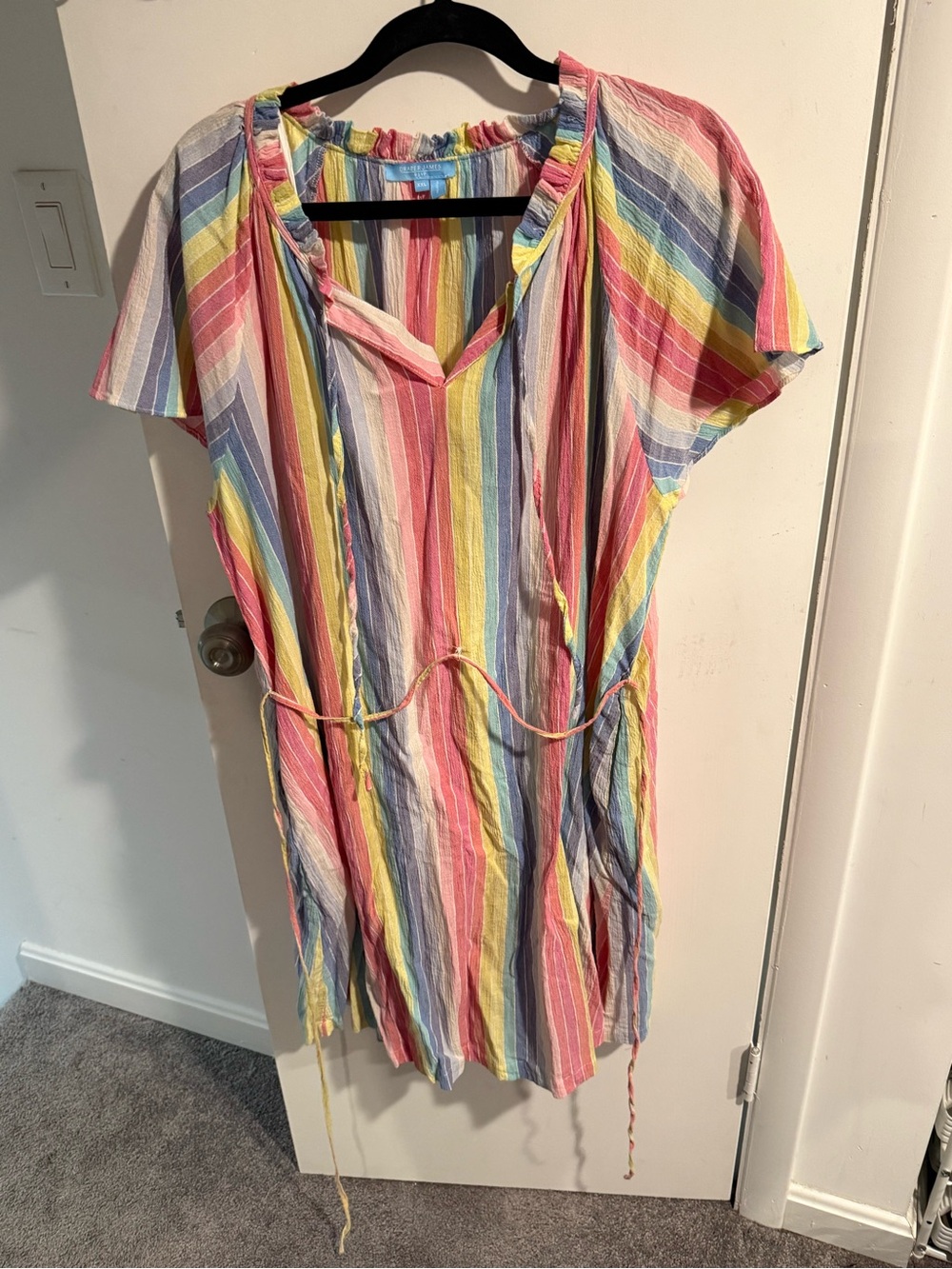 XXL Draper James rainbow striped shirt dress